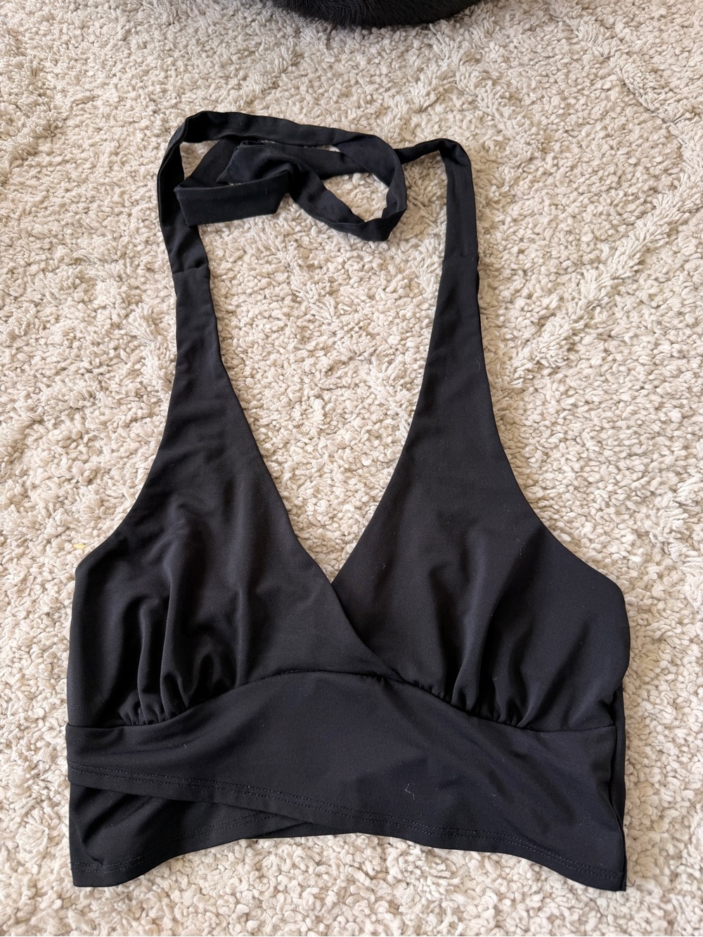 Black Halter Crop Top